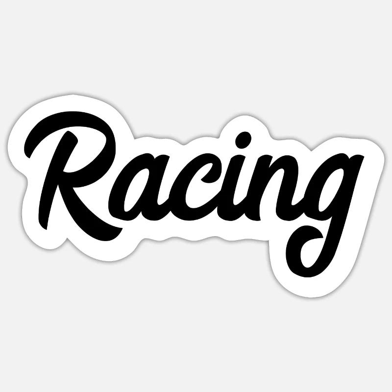Racing - Sticker size S (10 x 10 cm) - white matte