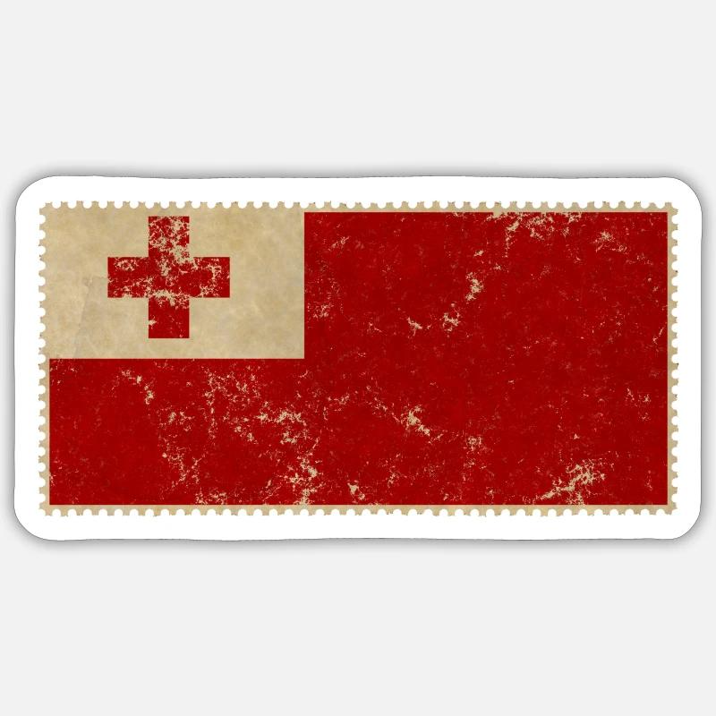 Tonga - Sticker size S (10 x 10 cm) - white matte