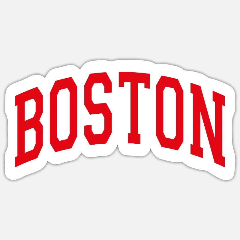 Boston - Sticker size S (10 x 10 cm) - white matte