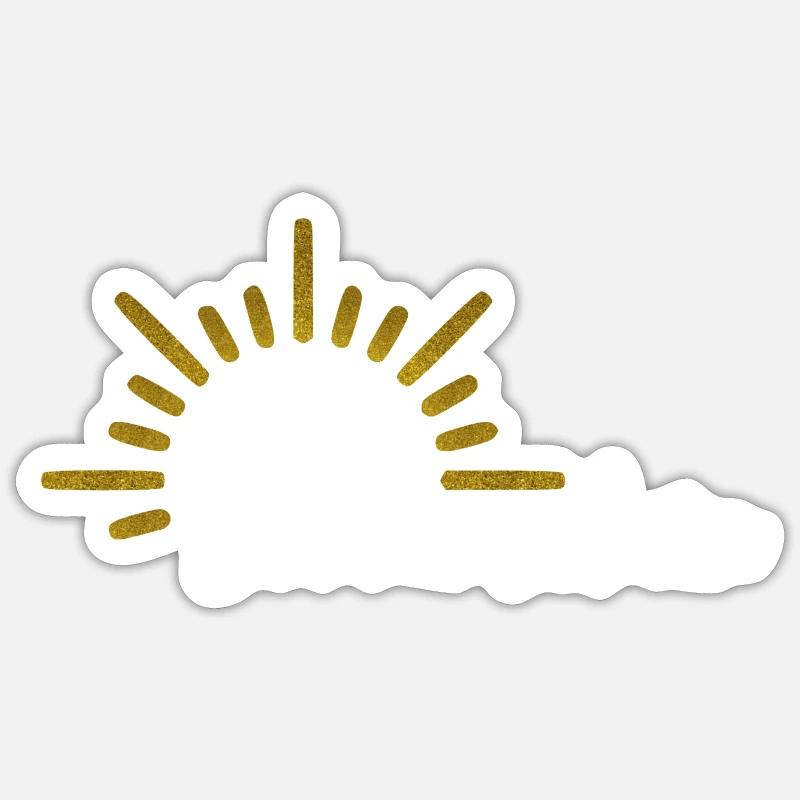 Sei der Sonnenschein - Sticker Größe S (10 x 10 cm) - Mattweiß