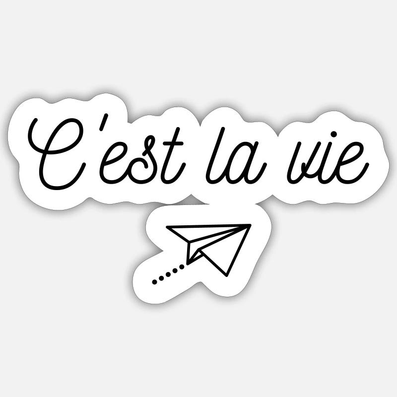 Das ist das Leben - Sticker Größe S (10 x 10 cm) - Mattweiß