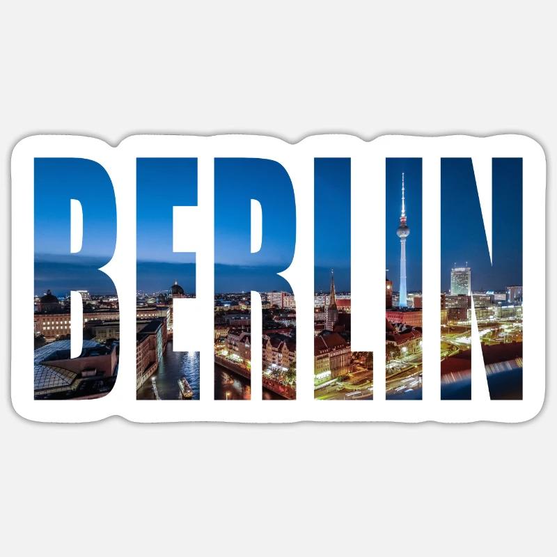 Berlin - Sticker size S (10 x 10 cm) - white matte