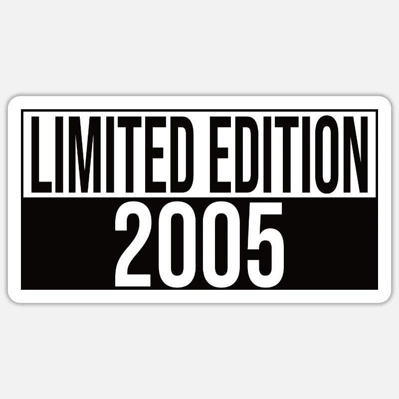 Limited Edition 2005 Geburtstag Geschenkidee - Sticker Größe S (10 x 10 cm) - Mattweiß