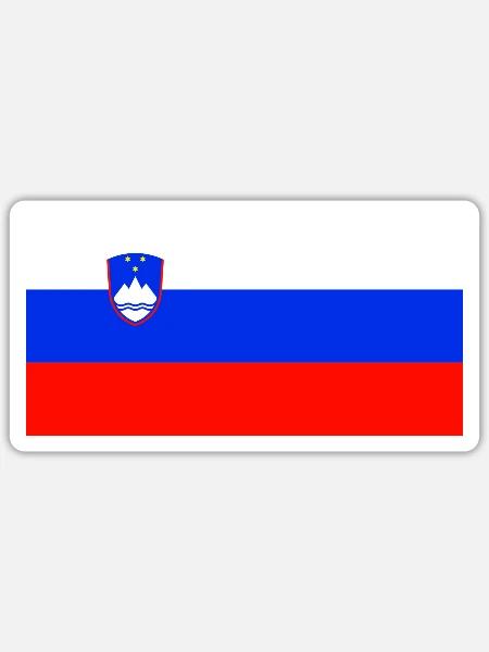 Flagge Sloweniens - Sticker Größe S (10 x 10 cm) - Mattweiß