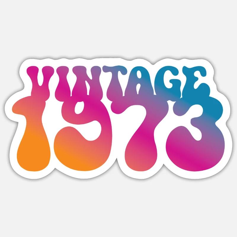 Millésime (1973) - Sticker taille S (10 x 10 cm) - blanc mat