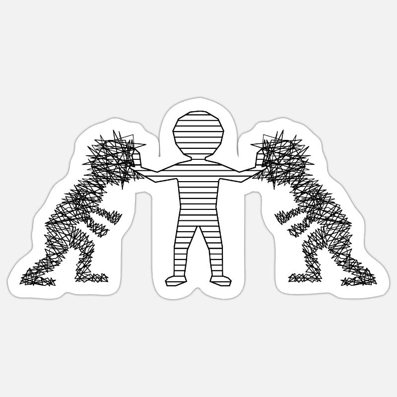 Résolution de conflit - Sticker taille S (10 x 10 cm) - blanc mat