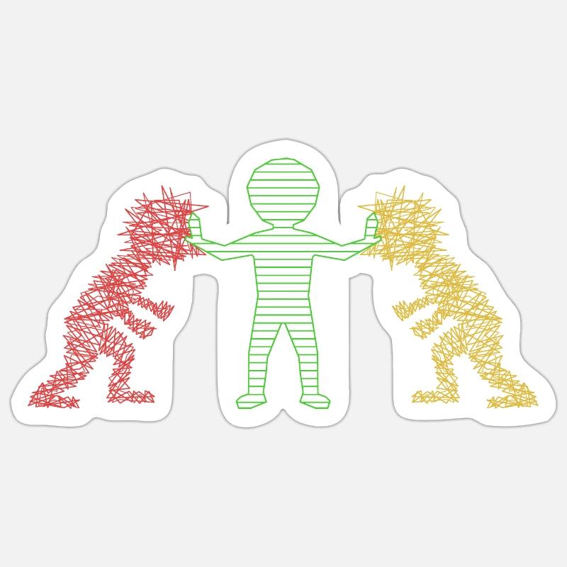 Conflict resolution - Sticker size S (10 x 10 cm) - white matte