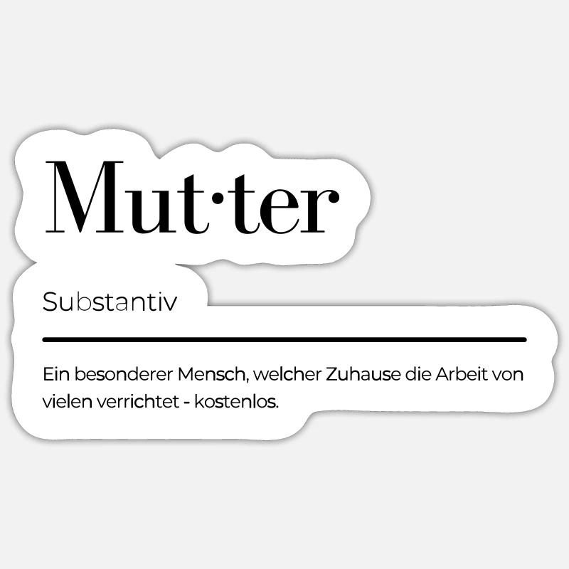 Mutter - Sticker Größe S (10 x 10 cm) - Mattweiß