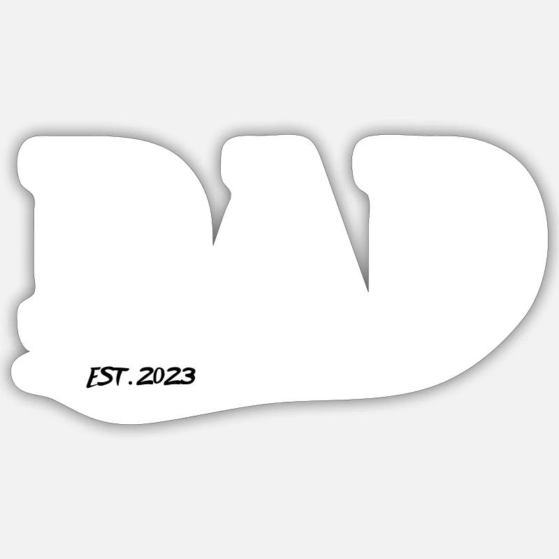 Dad 2023 - Sticker Größe S (10 x 10 cm) - Mattweiß