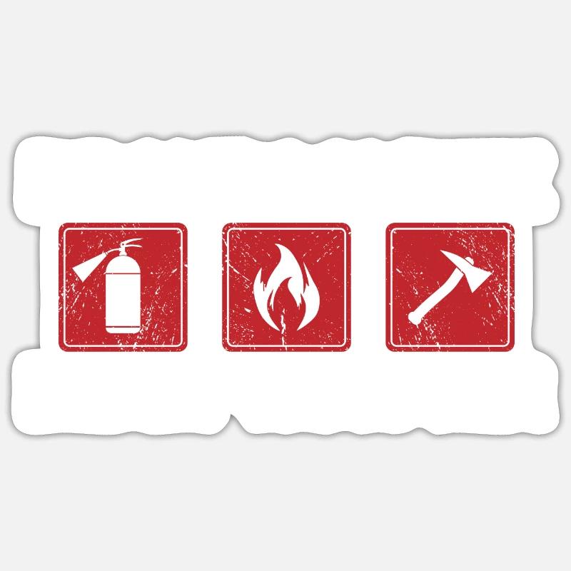 Brandschutzbeauftragter Brandschutz Beruf Sticker Größe S (10 x 10 cm)