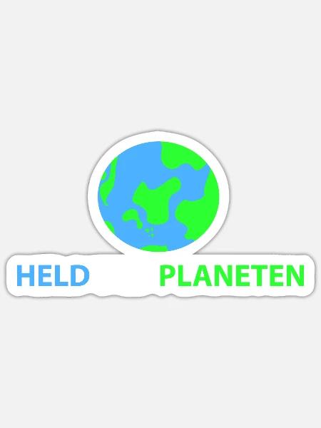 Held des Planeten - Sticker Größe S (10 x 10 cm) - Mattweiß