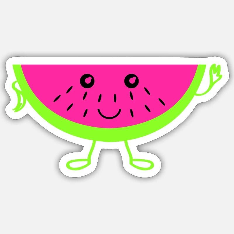 Melon - Sticker size S (10 x 10 cm) - white matte