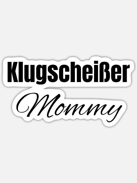 Klugscheißer Mama - Sticker Größe S (10 x 10 cm) - Mattweiß