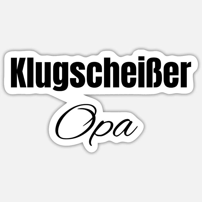 Klugscheißer Opa Sticker Größe S (10 x 10 cm)