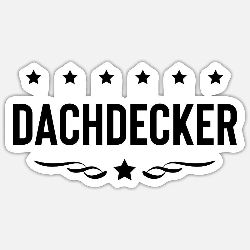 Dachdecker Beruf Sticker Größe S (10 x 10 cm)