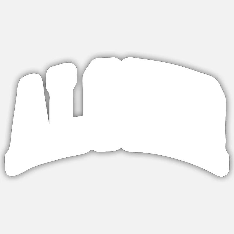 Alger - Sticker taille S (10 x 10 cm) - blanc mat