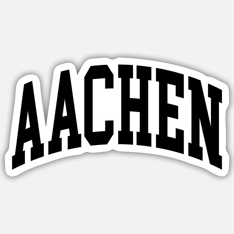 Aachen - Sticker Größe S (10 x 10 cm) - Mattweiß