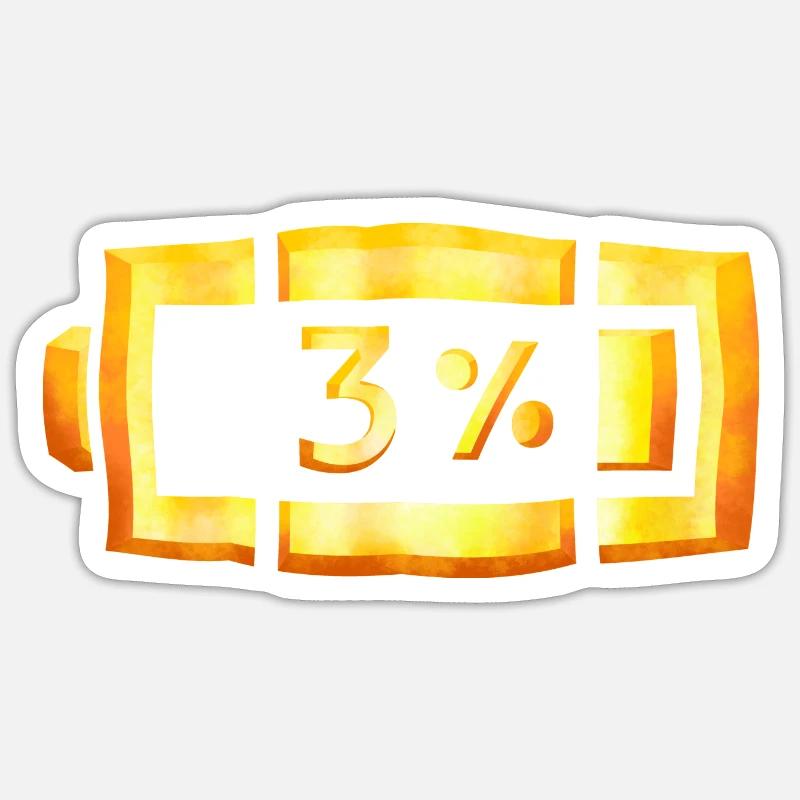 Pumpkin Battery Warning Light - DIGITAL Sticker size S (10 x 10 cm)