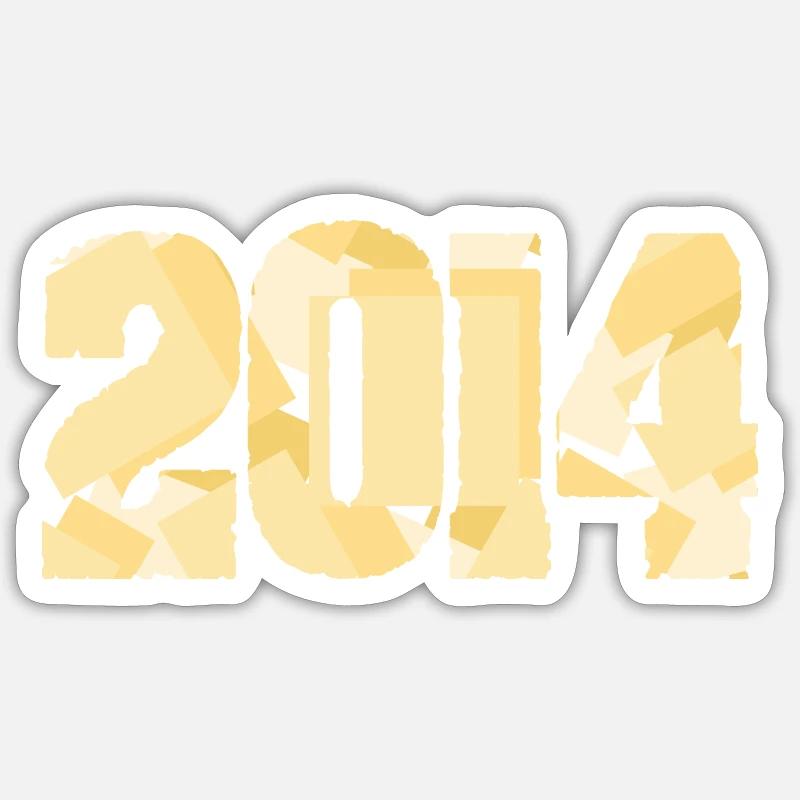 2014 - Sticker taille S (10 x 10 cm) - blanc mat