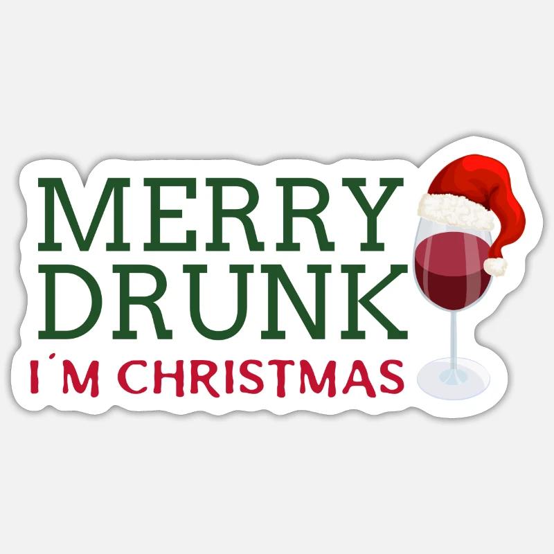 Merry Drunk - Sticker size S (10 x 10 cm) - white matte