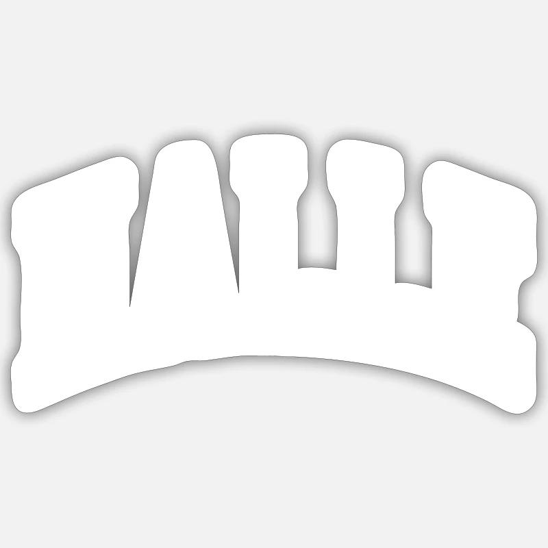Hall - Sticker size S (10 x 10 cm) - white matte