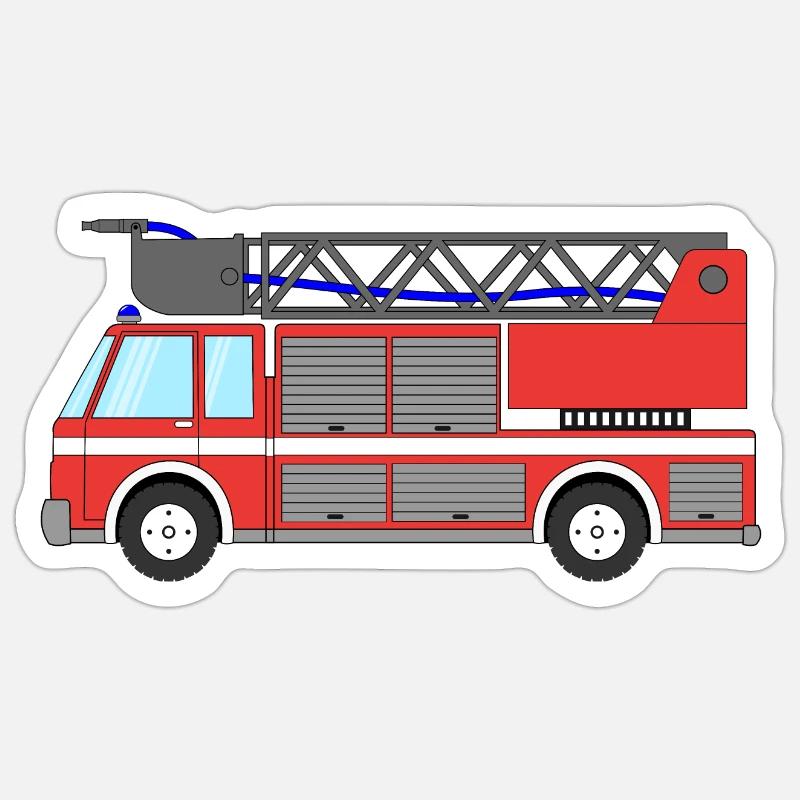 Fire engine Fire engine - Sticker size S (10 x 10 cm) - white matte