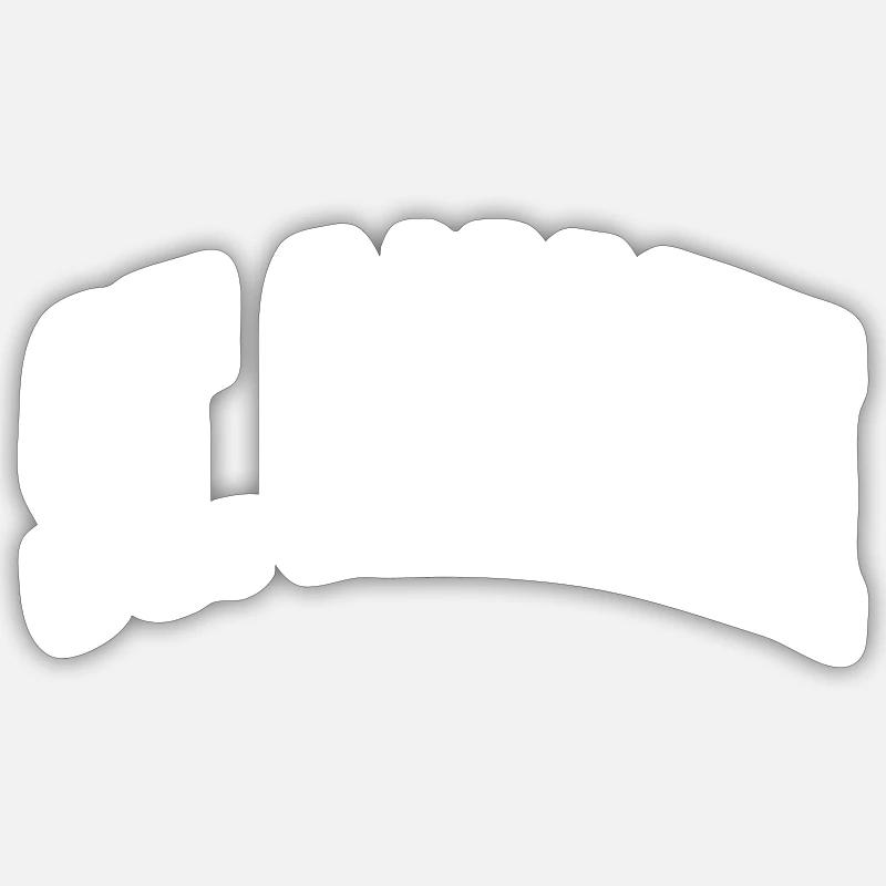 Saint-Gall - Sticker taille S (10 x 10 cm) - blanc mat