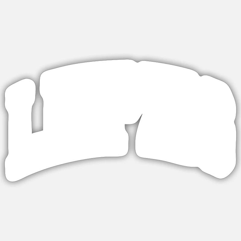 Leipzig - Sticker taille S (10 x 10 cm) - blanc mat