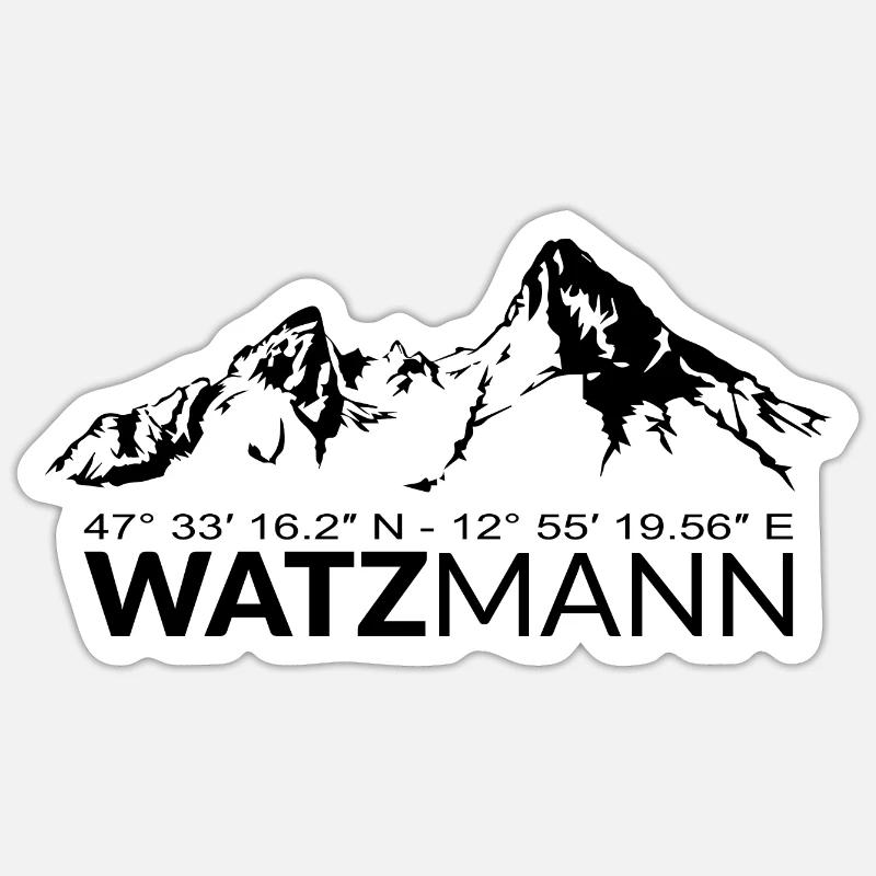 Berg Watzmann GPS coordinates Address Geocaching Sticker size S (10 x 10 cm)