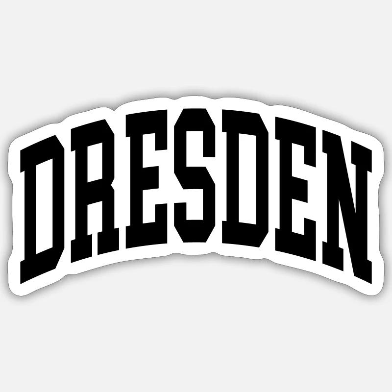 Dresde - Sticker taille S (10 x 10 cm) - blanc mat