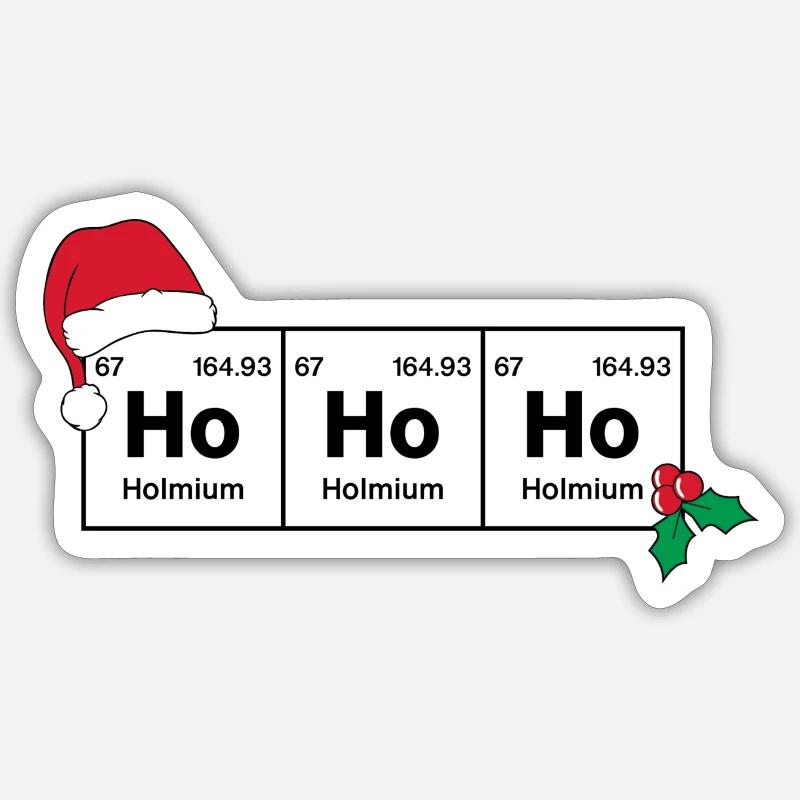 Ho Ho Ho Élément de Noël Sticker taille S (10 x 10 cm)