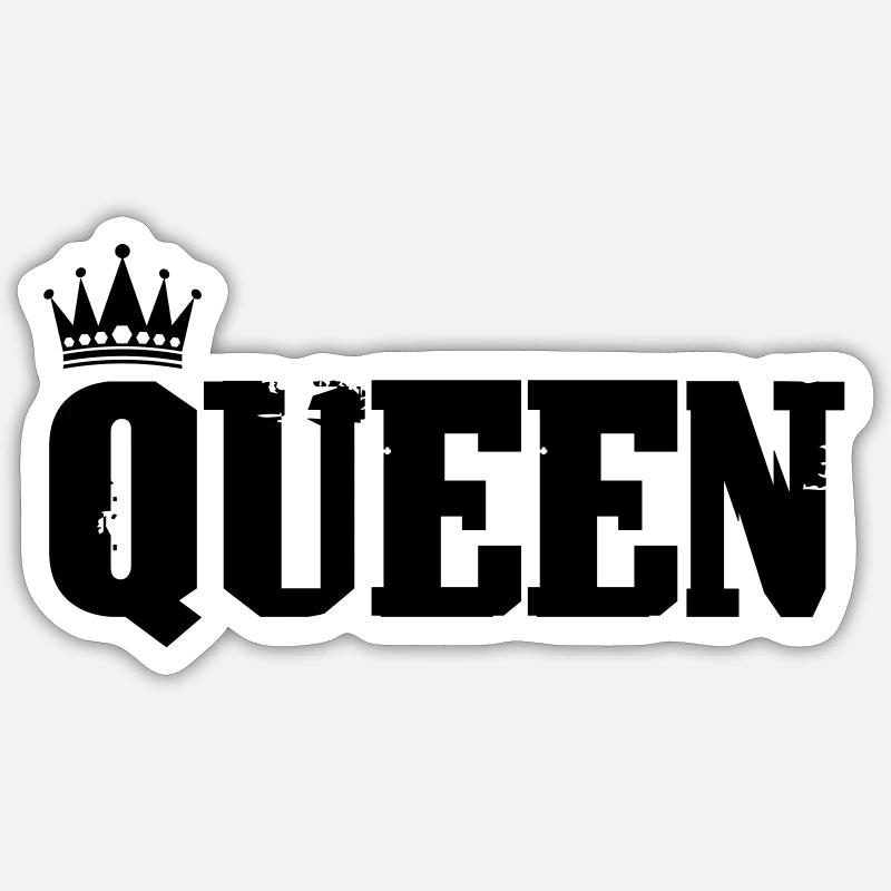 Queen - Sticker Größe S (10 x 10 cm) - Mattweiß