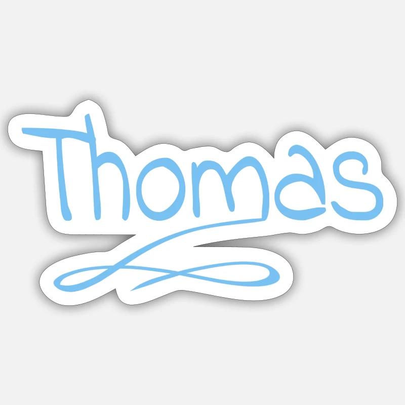 Thomas - Sticker size S (10 x 10 cm) - white matte
