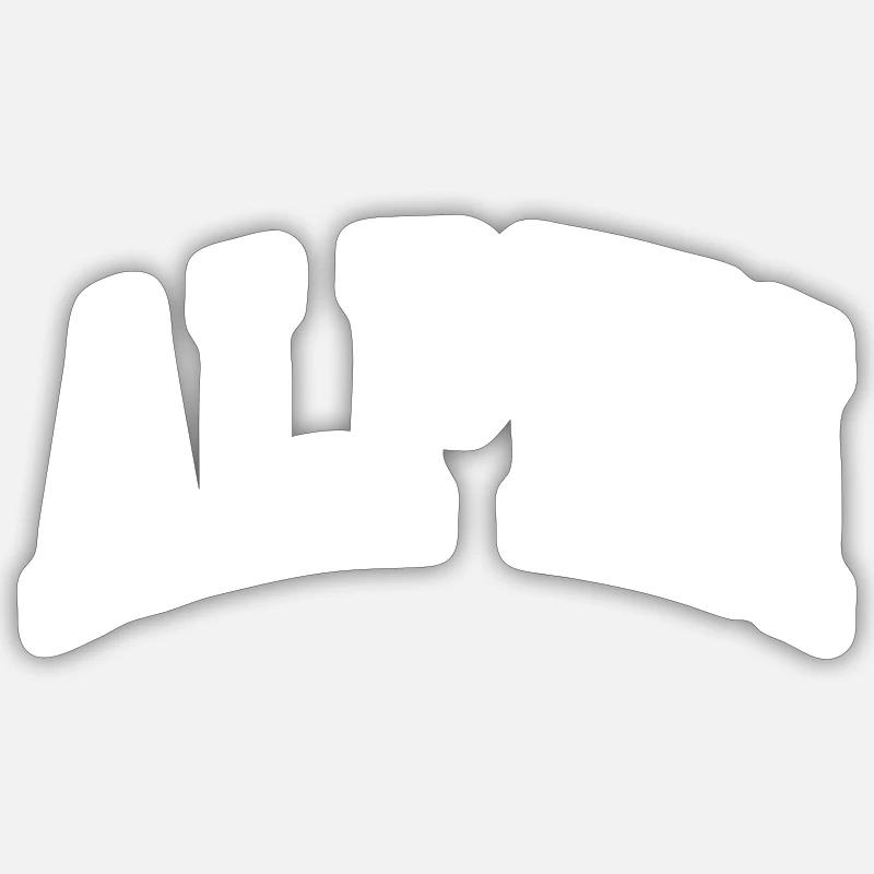 Alpes - Sticker taille S (10 x 10 cm) - blanc mat
