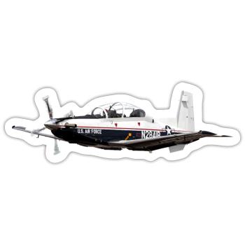 T-6A Texan II - Sticker Größe S (10 x 10 cm) - Mattweiß - Vorne