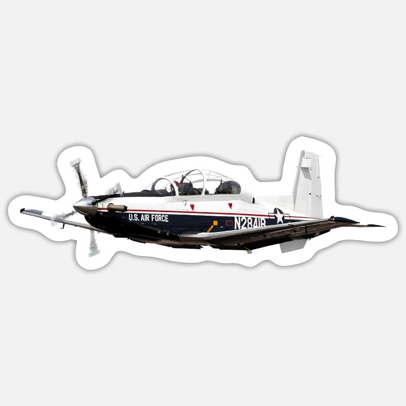 T-6A Texan II - Sticker Größe S (10 x 10 cm) - Mattweiß