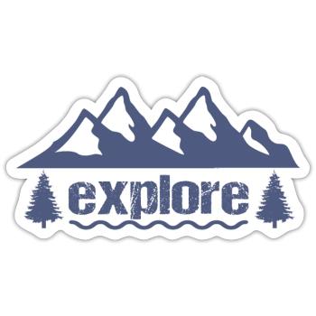 explore - Sticker Größe S (10 x 10 cm) - Mattweiß - Vorne