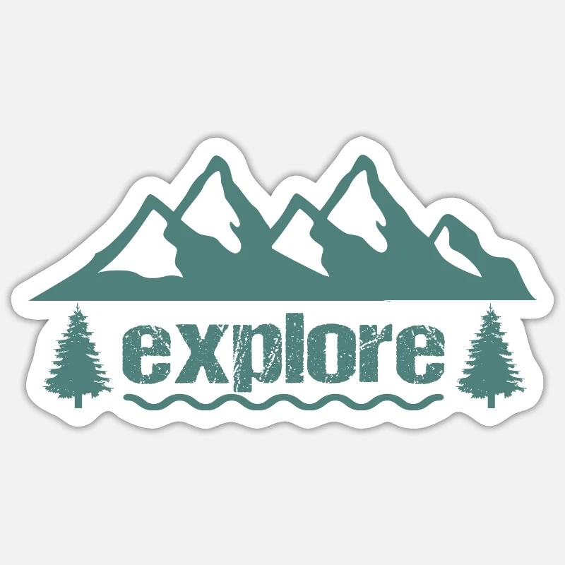 explorer Sticker taille S (10 x 10 cm)