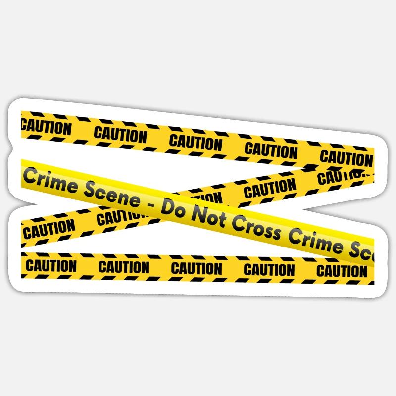 Spurensicherung - Kripo Polizei Kriminaltechnik - Sticker Größe S (10 x 10 cm) - Mattweiß