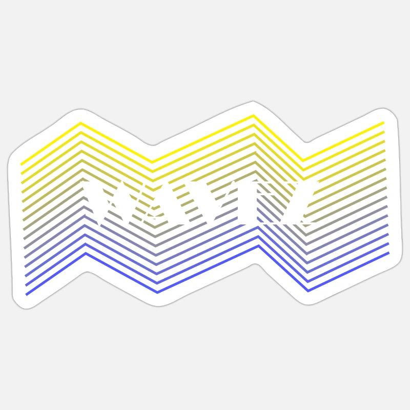 Wavez Design - Sticker Größe S (10 x 10 cm) - Mattweiß