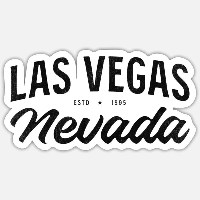Las Vegas Nevada Estd 1985 Script - Sticker size S (10 x 10 cm) - white matte
