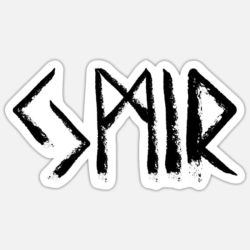 Ymir Runensprache - Sticker Größe S (10 x 10 cm) - Mattweiß