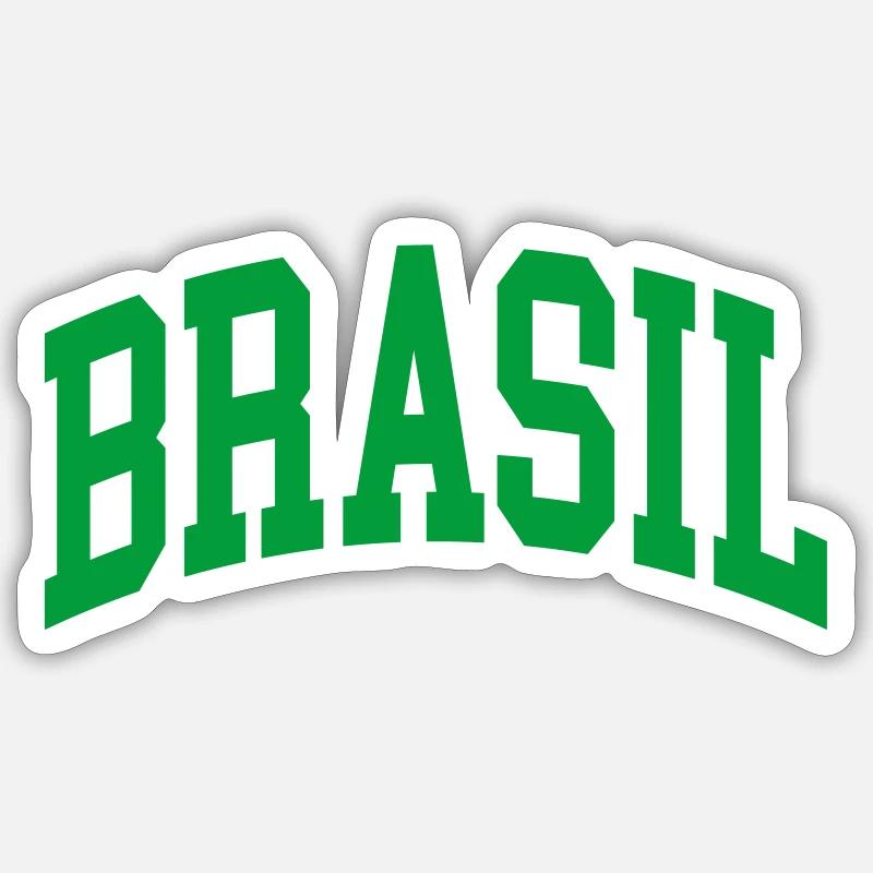 Brasile - Sticker formato S (10 x 10 cm) - bianco opaco