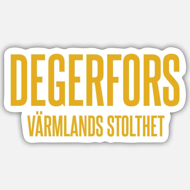 Degerfors - Sticker taille S (10 x 10 cm) - blanc mat