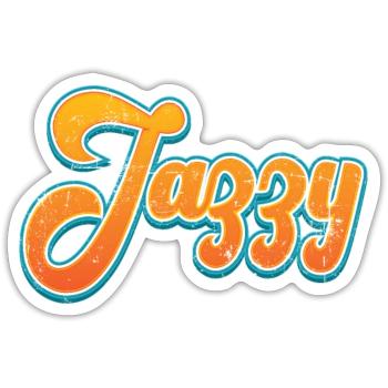 Jazzy Jazz - Sticker Größe S (10 x 10 cm) - Mattweiß - Vorne