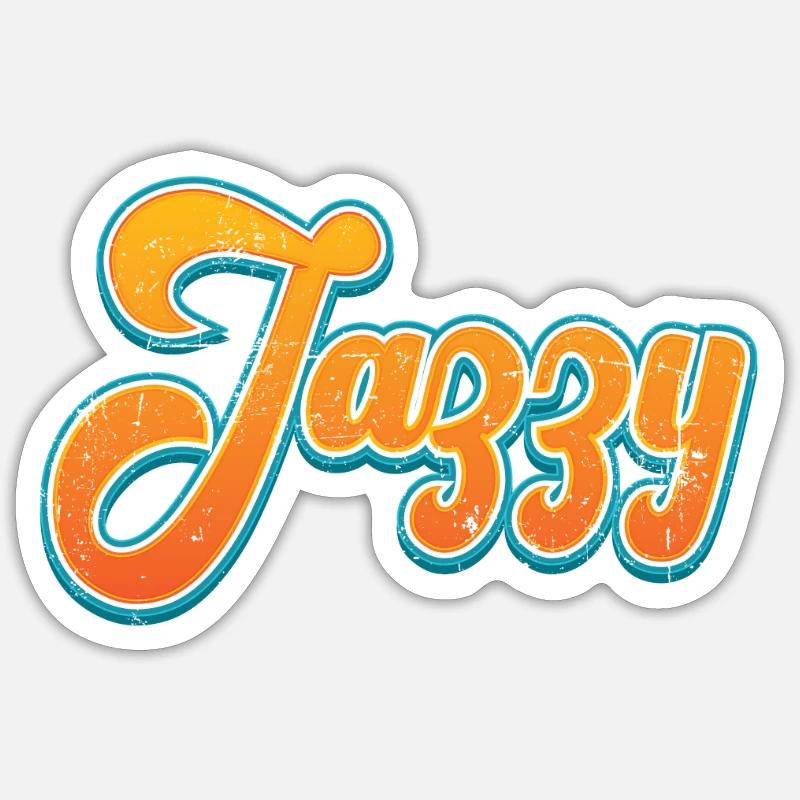 Jazzy Jazz - Sticker taille S (10 x 10 cm) - blanc mat