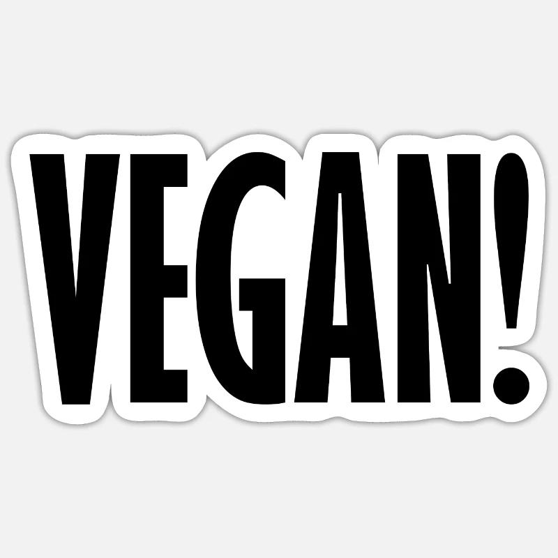 Végétalien! Sticker taille S (10 x 10 cm)