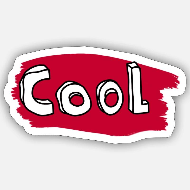 cool - Sticker Größe S (10 x 10 cm) - Mattweiß