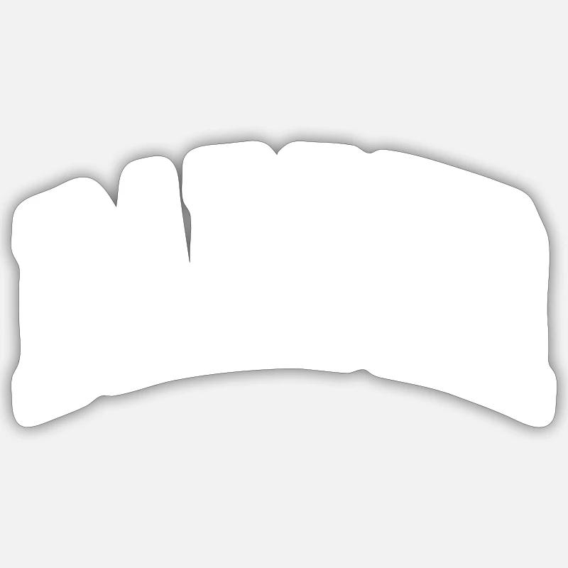 Coiffeur - Sticker taille S (10 x 10 cm) - blanc mat