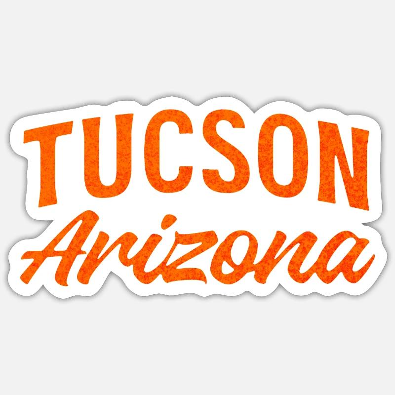 Tucson Arizona Retro Script - Sticker Größe S (10 x 10 cm) - Mattweiß